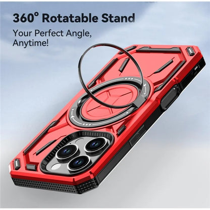 For iPhone 16 Pro Case TPU+PC Magnetic Phone Cover with Kickstand