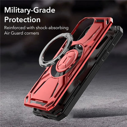 For iPhone 16 Plus Case TPU+PC Magnetic Phone Cover with Kickstand