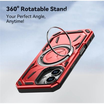 For iPhone 16 Magnetic Case TPU+PC Kickstand Phone Cover