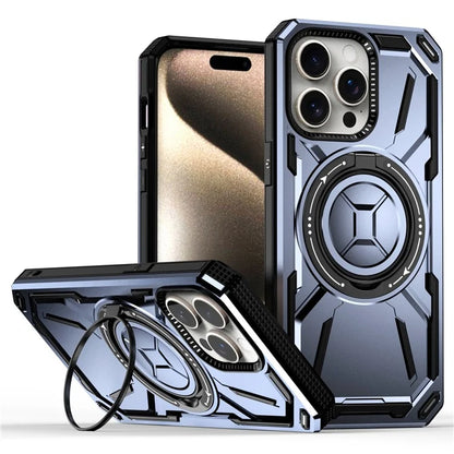 For iPhone 15 Pro Max Magnetic Case Hybrid Phone Cover with Kickstand
