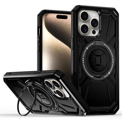 For iPhone 15 Pro Max Magnetic Case Hybrid Phone Cover with Kickstand