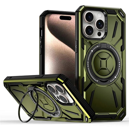 For iPhone 15 Pro Max Magnetic Case Hybrid Phone Cover with Kickstand