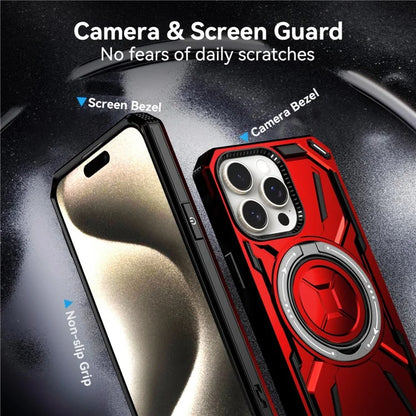 For iPhone 15 Pro Max Magnetic Case Hybrid Phone Cover with Kickstand