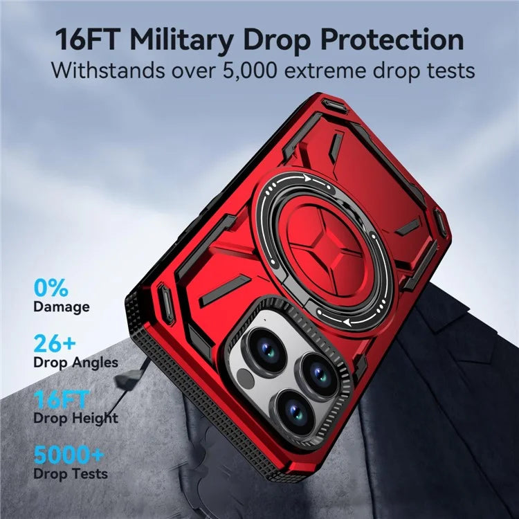 For iPhone 15 Pro Case Compatible with MagSafe Kickstand Phone Cover