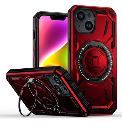 For iPhone 15 Case Kickstand TPU+PC Phone Cover Compatible with MagSafe
