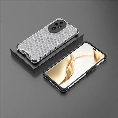 For Honor 200 Pro 5G Case  PC+TPU Phone Cover Honeycomb Shape