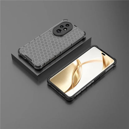 For Honor 200 Pro 5G Case  PC+TPU Phone Cover Honeycomb Shape