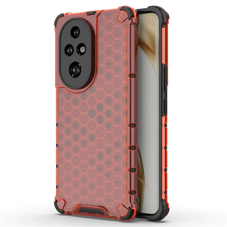For Honor 200 Pro 5G Case  PC+TPU Phone Cover Honeycomb Shape