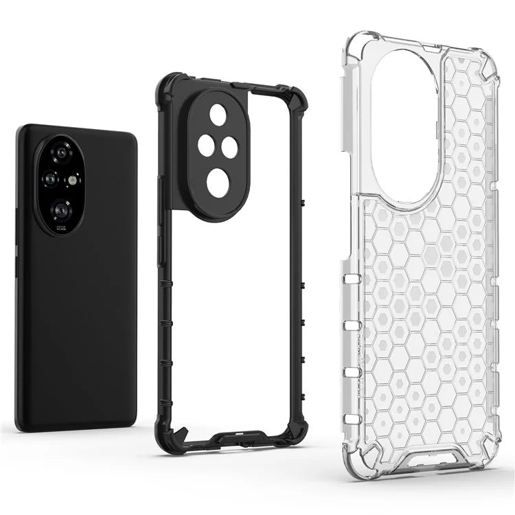 For Honor 200 Pro 5G Case  PC+TPU Phone Cover Honeycomb Shape