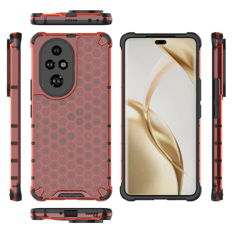 For Honor 200 Pro 5G Case  PC+TPU Phone Cover Honeycomb Shape