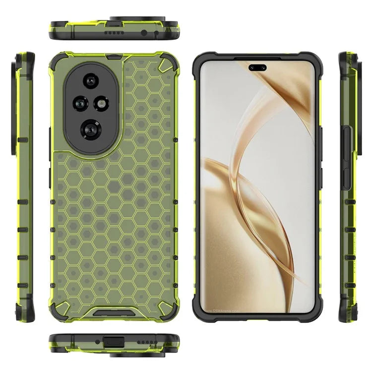 For Honor 200 Pro 5G Case  PC+TPU Phone Cover Honeycomb Shape
