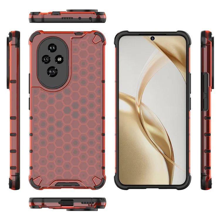 For Honor 200 5G Case  PC+TPU Phone Cover Honeycomb Shape