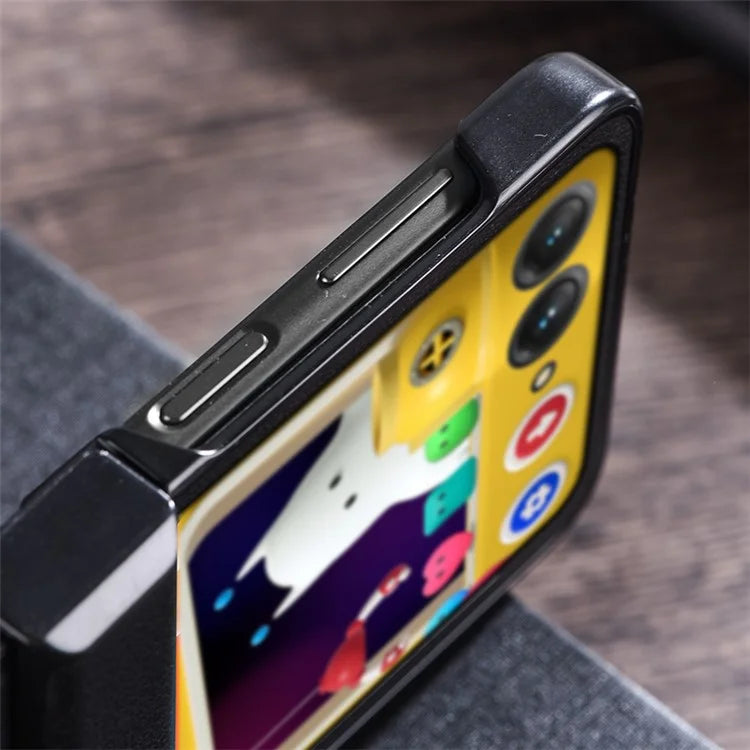 For Motorola Razr 50 5G Case Hinge Protection PU Leather+PC Phone Cover