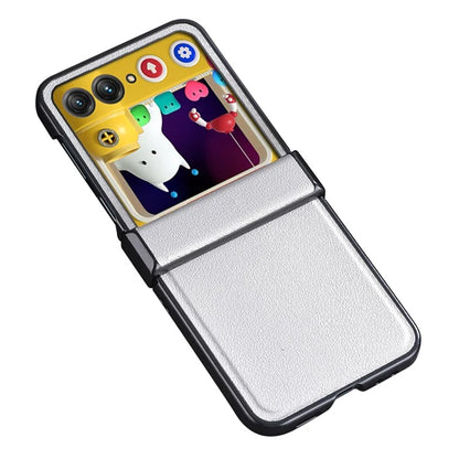 For Motorola Razr 50 5G Case Hinge Protection PU Leather+PC Phone Cover