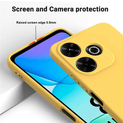 For Xiaomi Redmi 13 5G / 13 4G / Note 13R 5G / Poco M6 4G Case Liquid Silicone Phone Cover with Wrist Strap