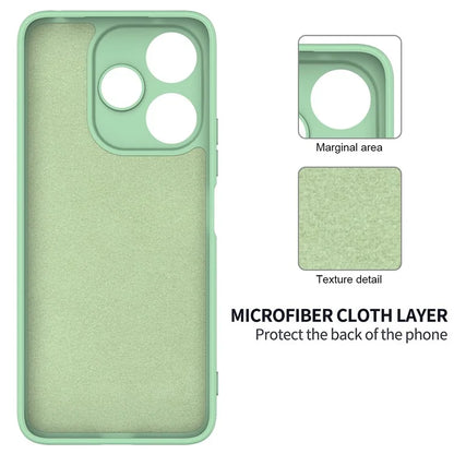 For Xiaomi Redmi 13 5G / 13 4G / Note 13R 5G / Poco M6 4G Case Liquid Silicone Phone Cover with Wrist Strap
