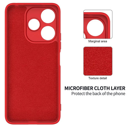 For Xiaomi Redmi 13 5G / 13 4G / Note 13R 5G / Poco M6 4G Case Liquid Silicone Phone Cover with Wrist Strap