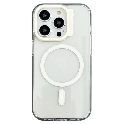 For iPhone 15 Pro Case Compatible with MagSafe PC+TPU Clear Phone Cover