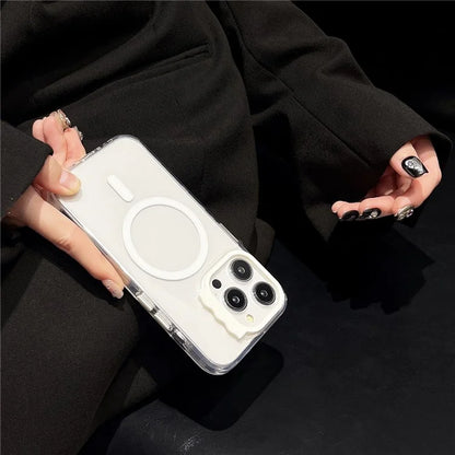 For iPhone 15 Pro Case Compatible with MagSafe PC+TPU Clear Phone Cover