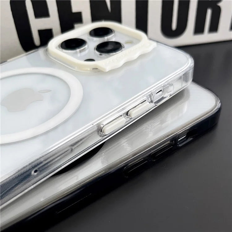 For iPhone 15 Pro Case Compatible with MagSafe PC+TPU Clear Phone Cover