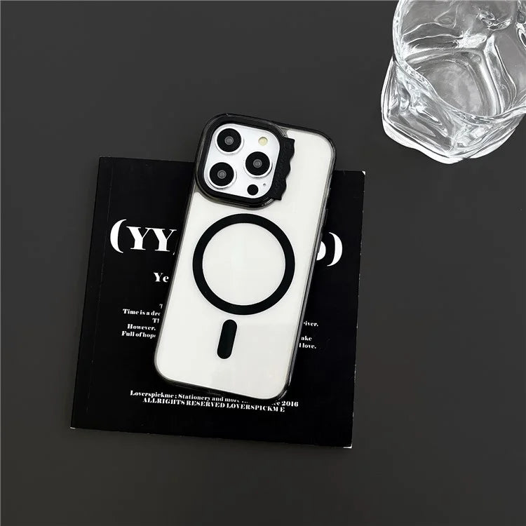 For iPhone 15 Pro Case Compatible with MagSafe PC+TPU Clear Phone Cover