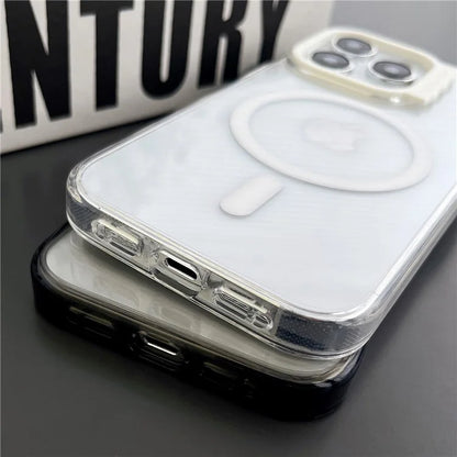 For iPhone 15 Pro Case Compatible with MagSafe PC+TPU Clear Phone Cover