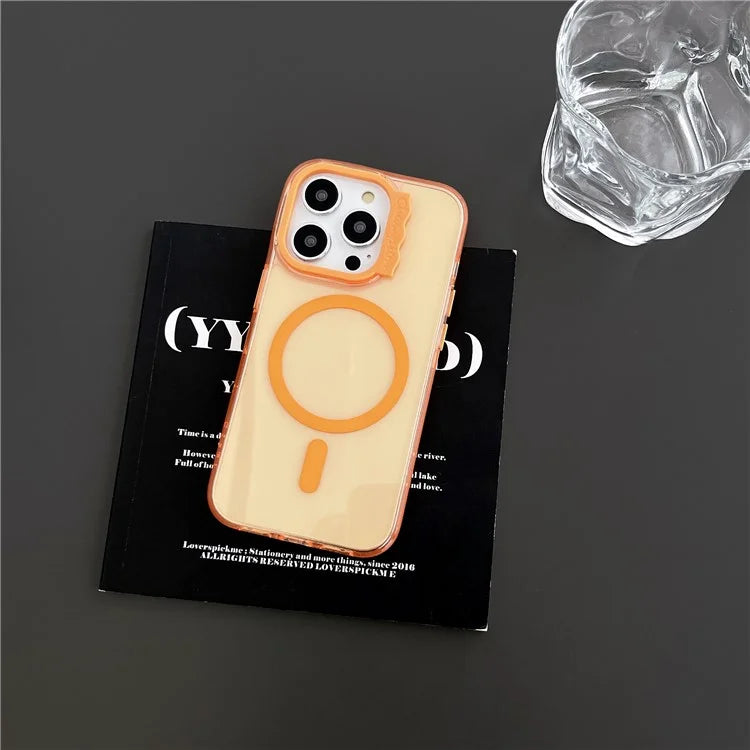 For iPhone 15 Pro Case Compatible with MagSafe PC+TPU Clear Phone Cover