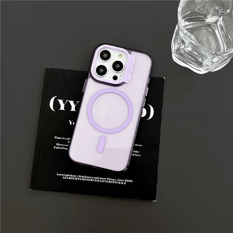For iPhone 15 Pro Case Compatible with MagSafe PC+TPU Clear Phone Cover