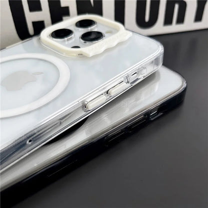 For iPhone 15 Pro Case Compatible with MagSafe PC+TPU Clear Phone Cover