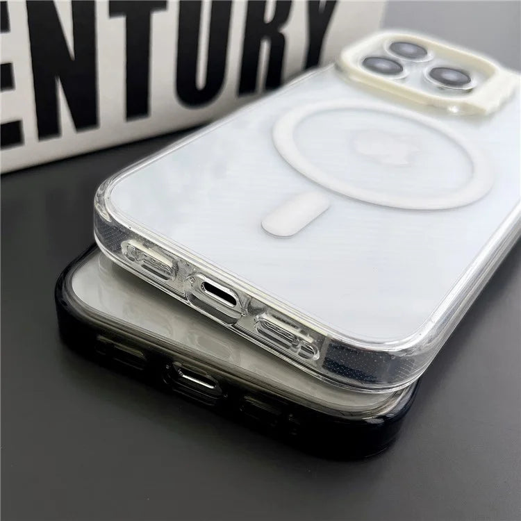 For iPhone 15 Pro Case Compatible with MagSafe PC+TPU Clear Phone Cover