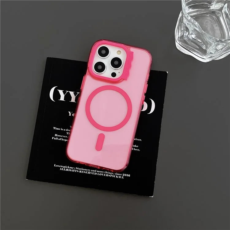 For iPhone 15 Pro Case Compatible with MagSafe PC+TPU Clear Phone Cover