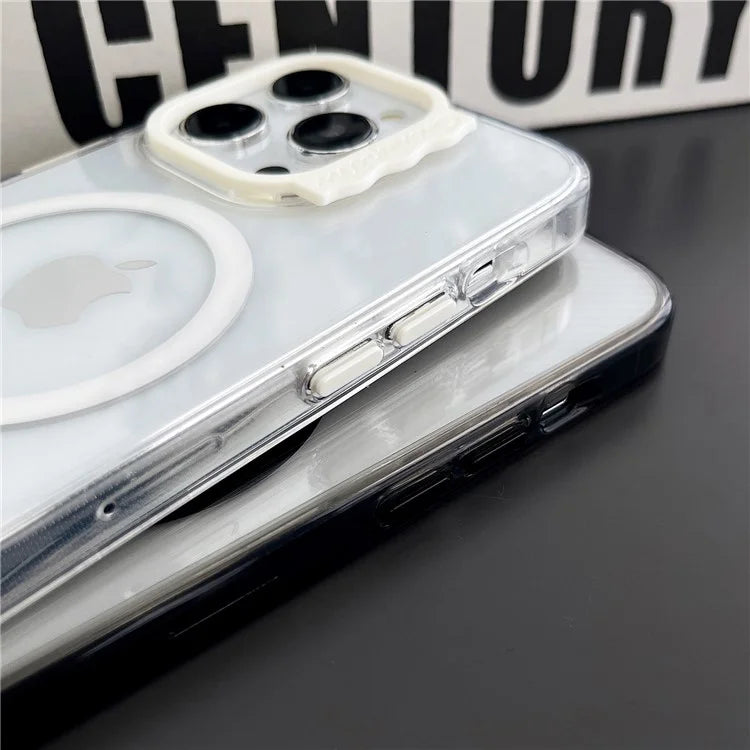 For iPhone 15 Pro Case Compatible with MagSafe PC+TPU Clear Phone Cover