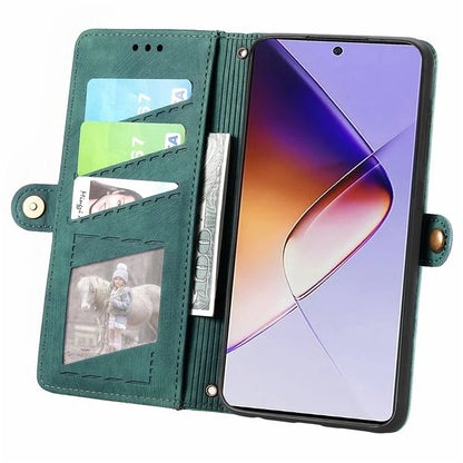 For Infinix Note 40 Case Zipper Wallet PU Leather Geometry Phone Cover