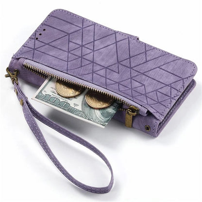 For Infinix Note 40 Case Zipper Wallet PU Leather Geometry Phone Cover