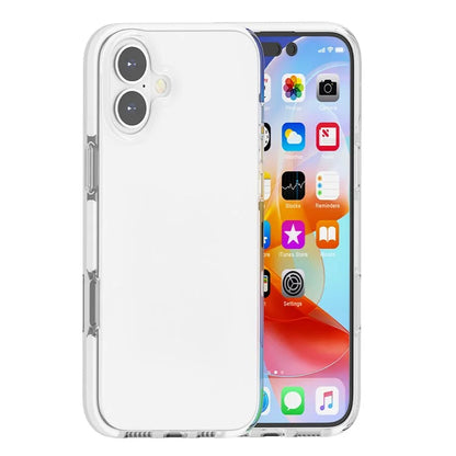 For iPhone 16 Case Shockproof TPU+TPE Transparent Back Phone Cover