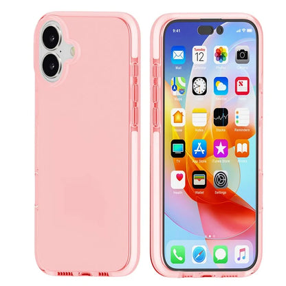 For iPhone 16 Case Shockproof TPU+TPE Transparent Back Phone Cover