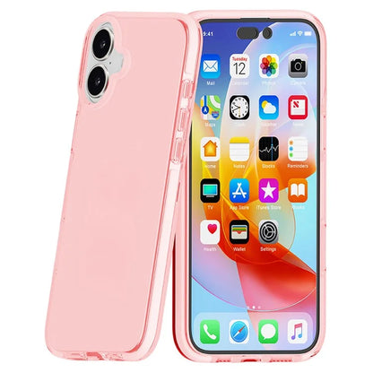 For iPhone 16 Case Shockproof TPU+TPE Transparent Back Phone Cover
