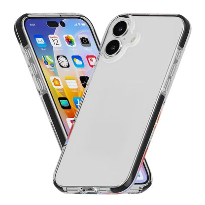 For iPhone 16 Case Shockproof TPU+TPE Transparent Back Phone Cover