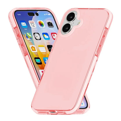 For iPhone 16 Plus Case TPU+TPE Drop Protection Phone Cover Anti-Scratch Clear Back