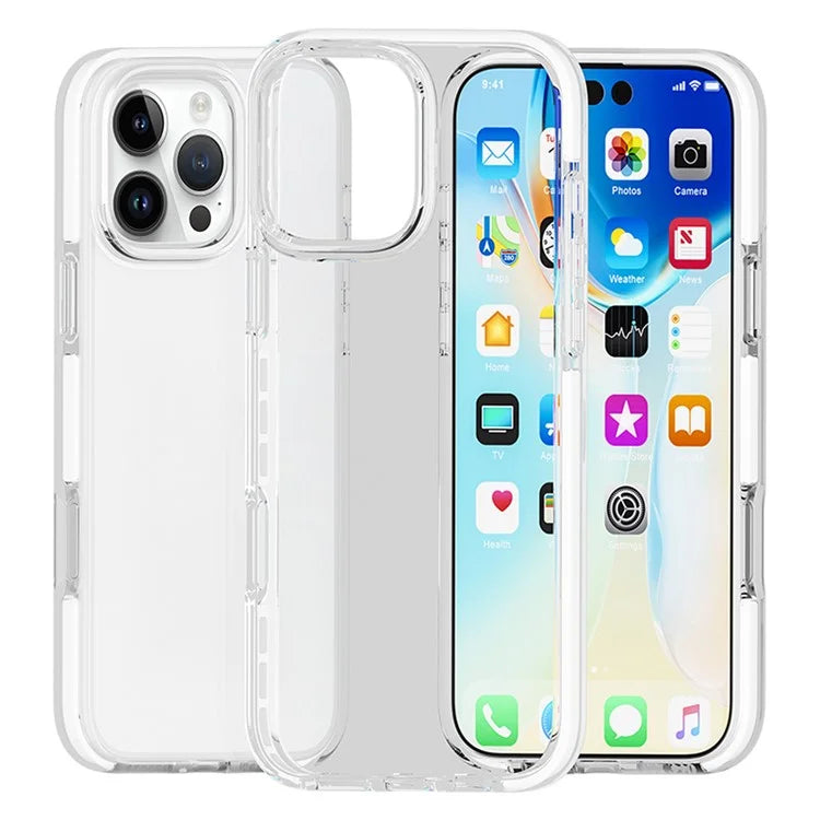 For iPhone 16 Pro Case TPU+TPE Anti-Drop Clear Phone Cover