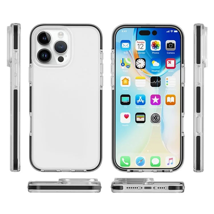 For iPhone 16 Pro Case TPU+TPE Anti-Drop Clear Phone Cover