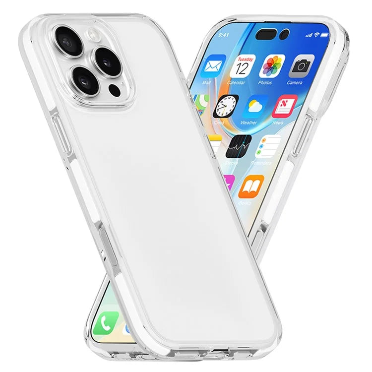 For iPhone 16 Pro Max Case TPU+TPE Transparent Protective Phone Cover