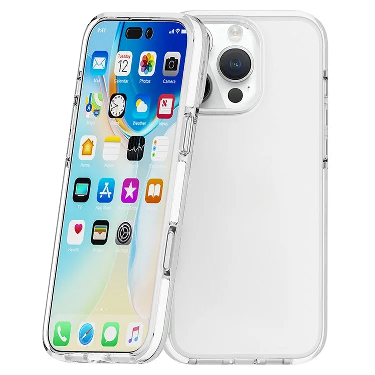 For iPhone 16 Pro Max Case TPU+TPE Transparent Protective Phone Cover