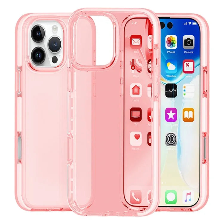 For iPhone 16 Pro Max Case TPU+TPE Transparent Protective Phone Cover