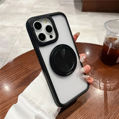 For iPhone 15 Pro Case Compatible with MagSafe Kickstand TPU+Acrylic Phone Cover