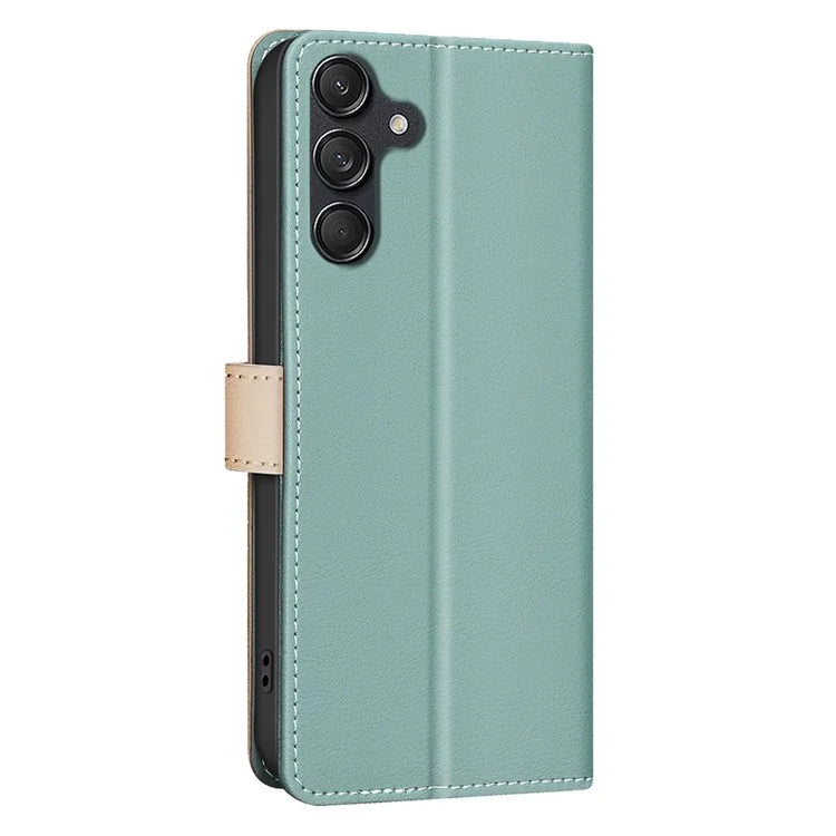 BINFEN COLOR BF33 For Samsung Galaxy S24+ Case Splicing Color RFID Blocking Leather Cover
