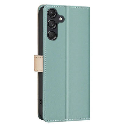 BINFEN COLOR BF33 For Samsung Galaxy S24+ Case Splicing Color RFID Blocking Leather Cover