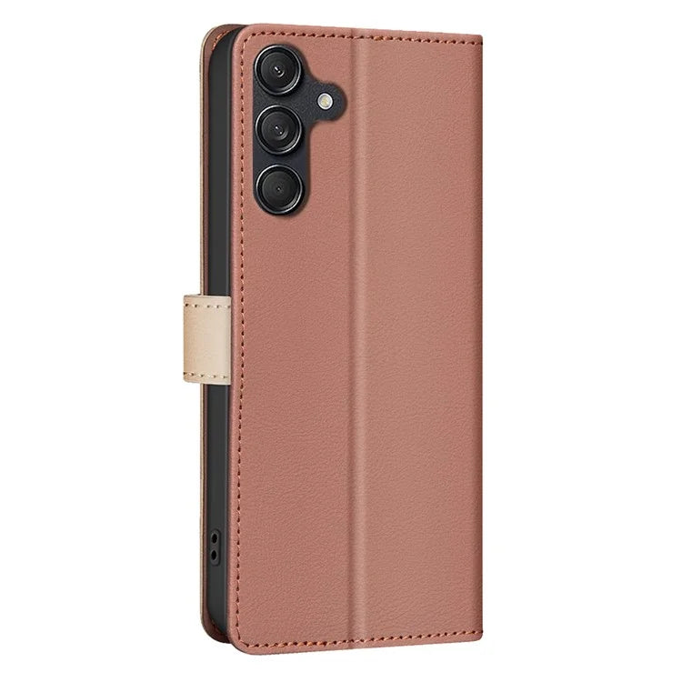 BINFEN COLOR BF33 For Samsung Galaxy S24+ Case Splicing Color RFID Blocking Leather Cover