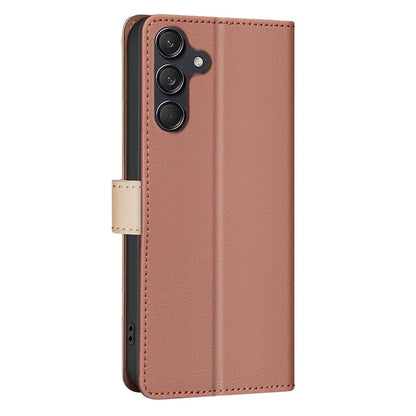 BINFEN COLOR BF33 For Samsung Galaxy S24+ Case Splicing Color RFID Blocking Leather Cover