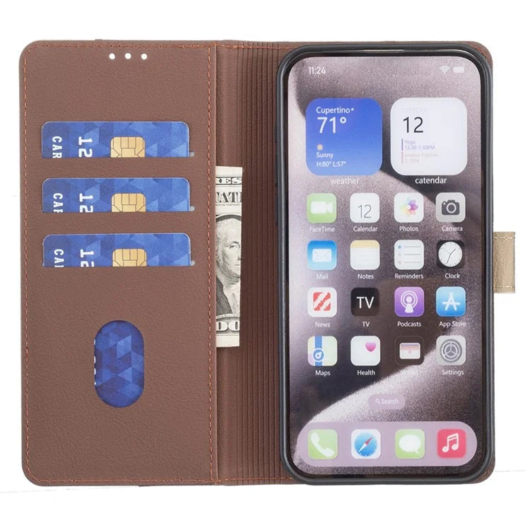 BINFEN COLOR BF33 For iPhone 16 Plus Case RFID Blocking Folio Flip Leather Phone Cover